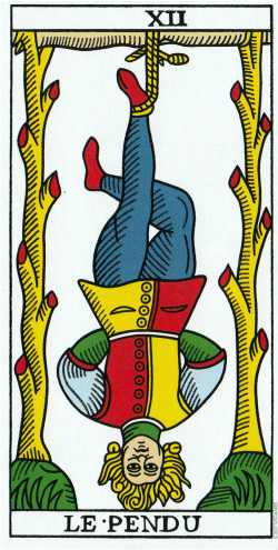 Le pendu del tarot de Marsella