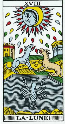 La Luna del tarot de Marsella