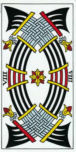 8 de espadas del tarot de marsella