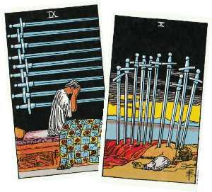 Los arcanos menores de espadas en el tarot Rider-Waite
