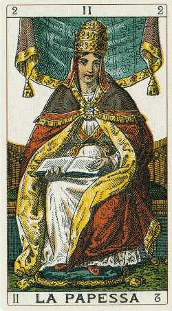 La Papessa del Antiguo Tarot Italiano.