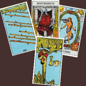 Tirada del tarot de Rider-Waite sobre unos problemas para finiquitar una deuda