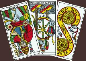Tirada del tarot de Marsella que muestra un bloqueo de una persona en una red social