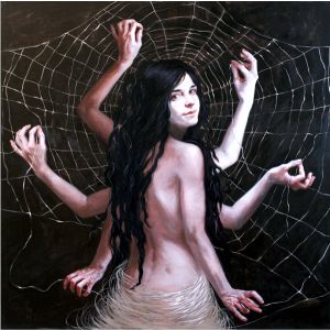 La tejedora que fue transformada en araña