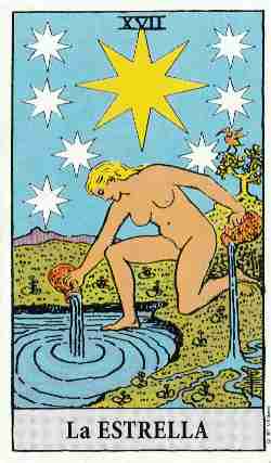 La estrella del tarot de Rider-Waite