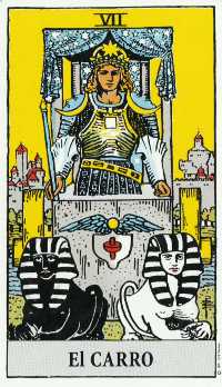 Arcano VII del tarot de Rider-Waite