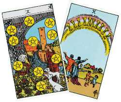 Los 10 en el tarot de Rider-Waite