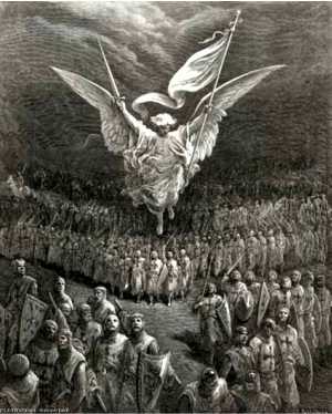 Un Ángel revelando el camino a Jerusalén