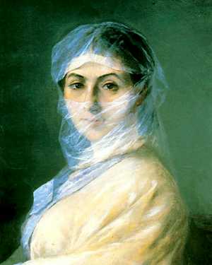 Un mujer calmada y velada