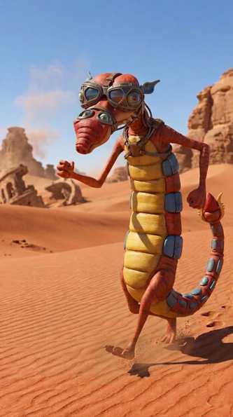 El Yagui corriendo en el desierto, bien equipado